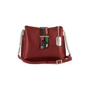 Geanta crossbody de piele cu aspect texturat Vida