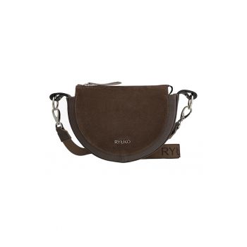 Geanta crossbody de piele cu bareta detasabila