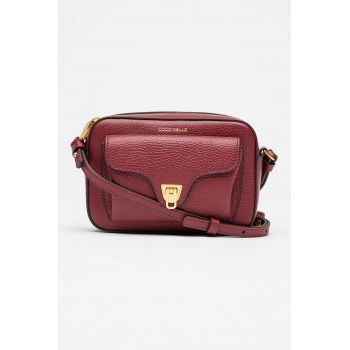 Geanta crossbody de piele cu buzunar frontal Beat Soft