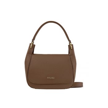 Geanta crossbody de piele cu clapa