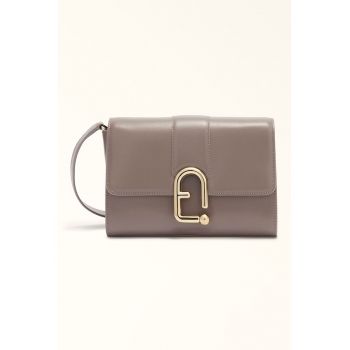 Geanta crossbody de piele cu logo