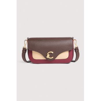 Geanta crossbody de piele cu model colorblock C-Me