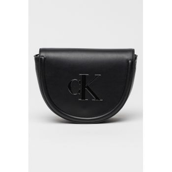 Geanta crossbody de piele ecologica cu clapa