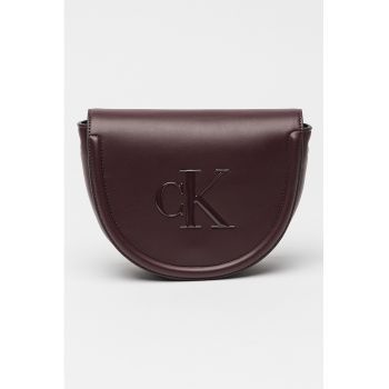 Geanta crossbody de piele ecologica cu clapa