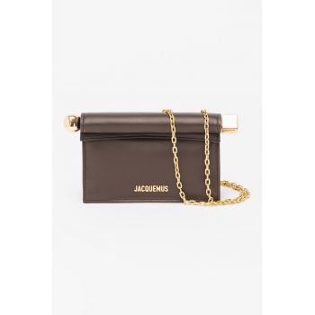 Geanta crossbody din piele cu bareta din lant Petite Pochette Rond