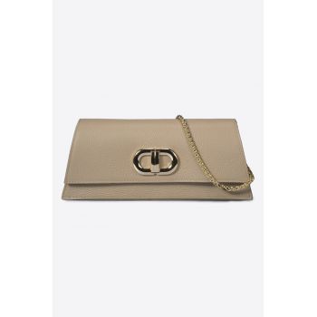 Geanta crossbody din piele cu bareta din lant