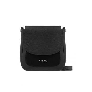 Geanta crossbody din piele cu clapa