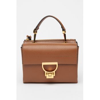 Geanta crossbody din piele cu doua compartimente Arlettis Signature