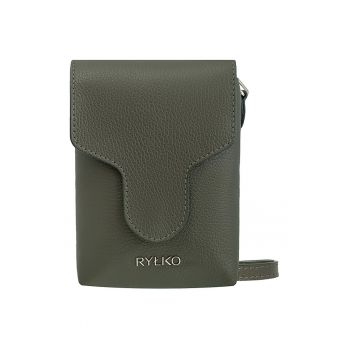 Geanta crossbody din piele cu model uni