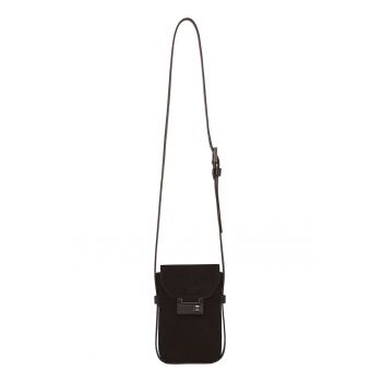 Geanta crossbody din piele intoarsa