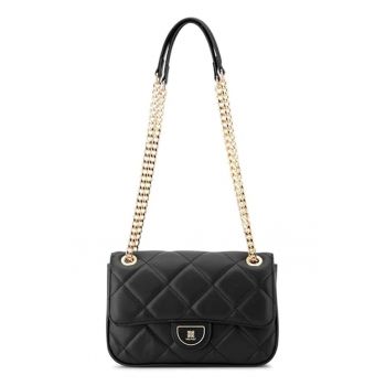 Geanta crossbody matlasata cu bareta din lant