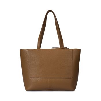 Geanta shopper din piele cu model uni