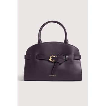Geanta tote de piele cu bareta decorativa Sabine