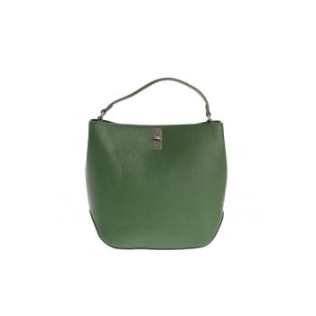 Geanta verde cu maner fix