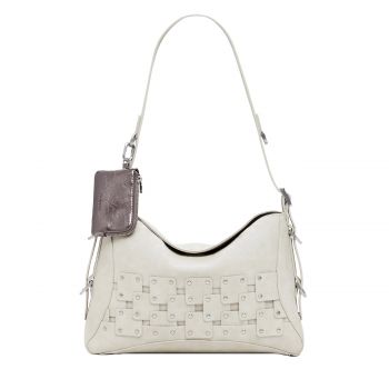 Patch st� medium handbag white