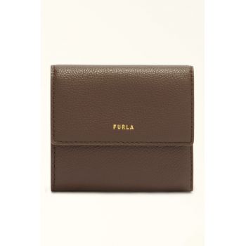 Portofel compact din piele Goccia
