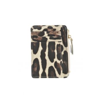 Portofel mini cu model animal print -  Paris