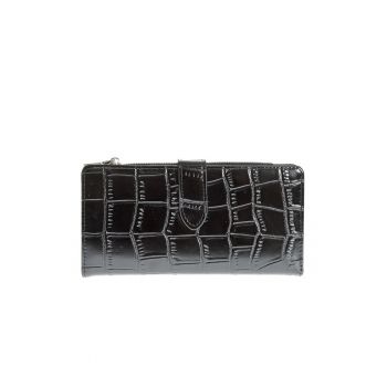 Portofel negru cu model animal print -  Paris