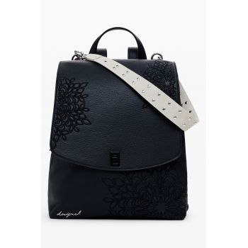 Rucsac de piele ecologica cu model floral