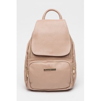 Rucsac din piele cu aspect granulat