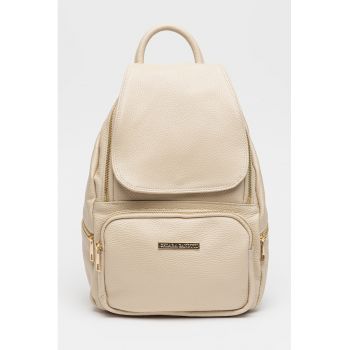 Rucsac din piele cu aspect granulat