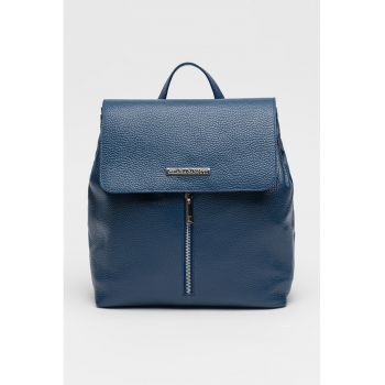 Rucsac din piele cu buzunar exterior