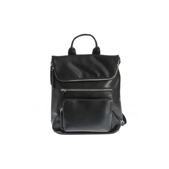 Rucsac negru cu doua buzunare frontale -  Paris