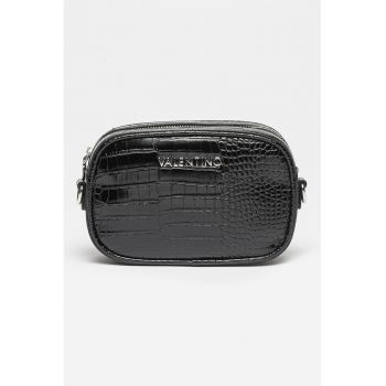 Geanta crossbody de piele ecologica cu model piele de crocodil Miramar