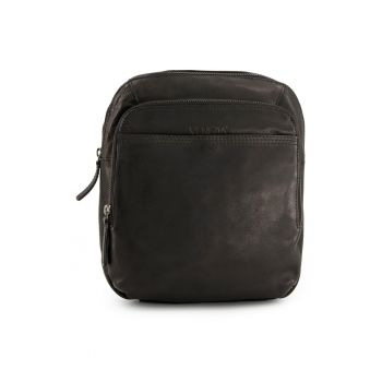 Geanta crossbody din piele naturala cu buzunare multiple