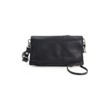 Geanta crossbody din piele naturala cu multiple compartimente