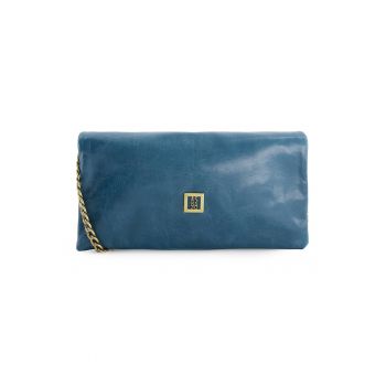 Geanta crossbody  piele naturala - verde - 31x29x2cm - lungime curea 108cm