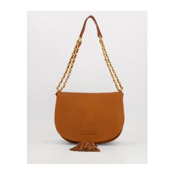Geanta dama  crossbody - piele naturala - maro - 20x28x11cm - max. 115cm curea