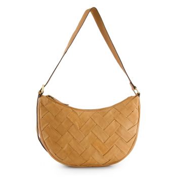 Geanta dama  crossbody - piele naturala - maro - 35x23x8cm - 3 buzunare interioare - 1 buzunar exterior