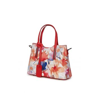 Geanta dama din piele cu model floral Mariella FF4 Geanta dama din piele cu model floral Mariella FF4