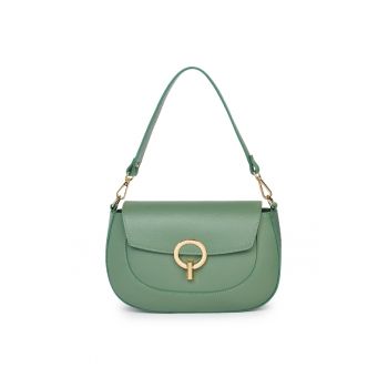 Geanta dama din piele naturala Rosalia verde menta