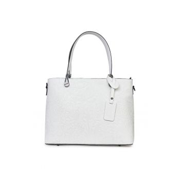 Geanta piele cu model floral Monica