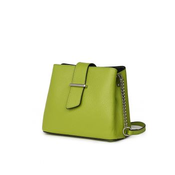Mini poseta dama din piele Avery verde deschis
