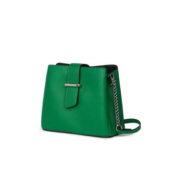 Mini poseta dama din piele Avery verde