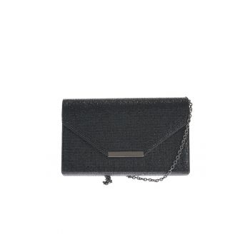 Plic elegant de seara cu strasuri negre