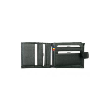 Portofel din piele naturala cu protectie RFID Casual Code