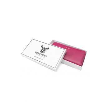 Portofel femei din piele naturala fucsia Arya