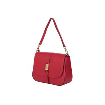 Poseta din piele naturala Aretha fucsia