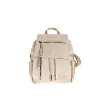 Rucsac bicolor din piele ecologica cu bretele ajustabile
