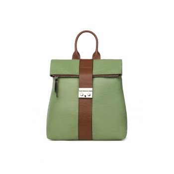 Rucsac din piele naturala Manuel verde fistic