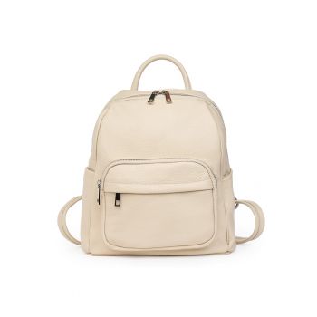 Rucsac din piele naturala Vicenzo crem