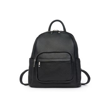 Rucsac din piele naturala Vicenzo negru
