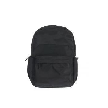 Rucsac negru pentru laptop cu buzunare laterale si frontale