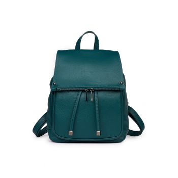 Rucsac piele naturala Jimmy verde marin