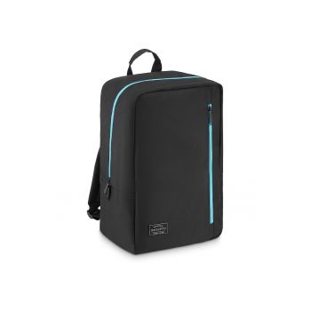 Rucsac voiaj  negru - 40x20x25 cm - capacitate 20L - atasabil la troler