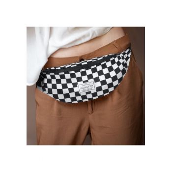 Borseta unisex cu model gingham